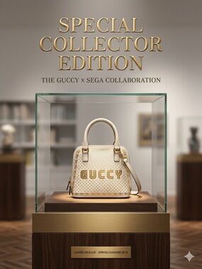 🌟RARE Gucci x SEGA "GUCCY" Stars Mini Dome Bag – Collector's Dream 🌟